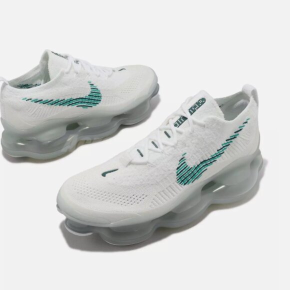 Nike Air Max Scorpion FK White Geode Teal Men Casual Shoes Sneakers - Picture 2 of 8